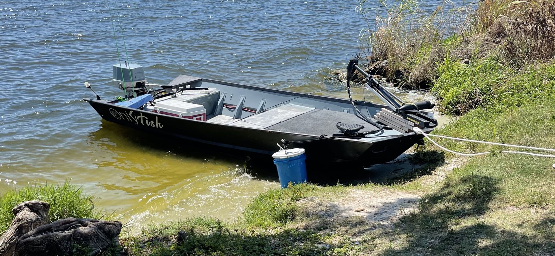 14 Jon Boat With 30hp Johnson Electric Start