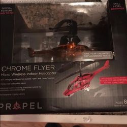 Chrome Flyer Indoor Propel Helicopter