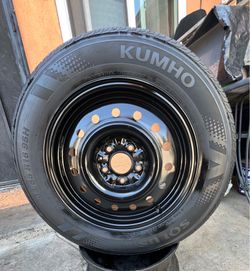 1 GOOD USED RIM & TIRE FOR SPARE  OEM NISSAN IN GREAT CONDITIONS 16X6 1/2  5X4.5 205/65R16 KUMHO TIRE $60 PICKUP ONLY