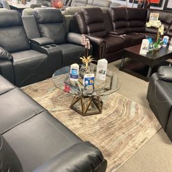 3pc Reclining Sofa/loveseat 🖤 $1,899