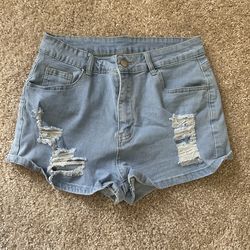 Ripped Jean shorts