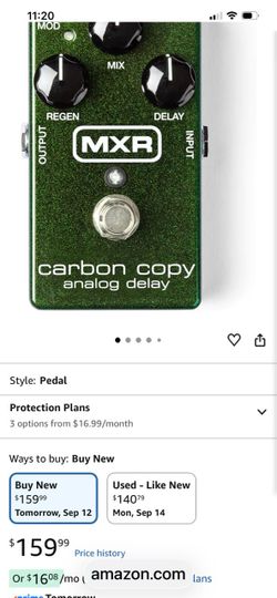 EXCELLENT CONDITION MXR® Carbon Copy® Analog Delay