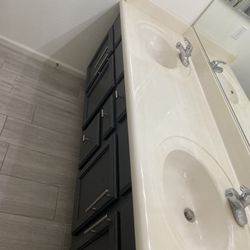 Bathroom vanity with the marble top $50