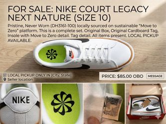 Nike Court Legacy Next Nature Men's Shoes – Size 10 (Brand New in Box)