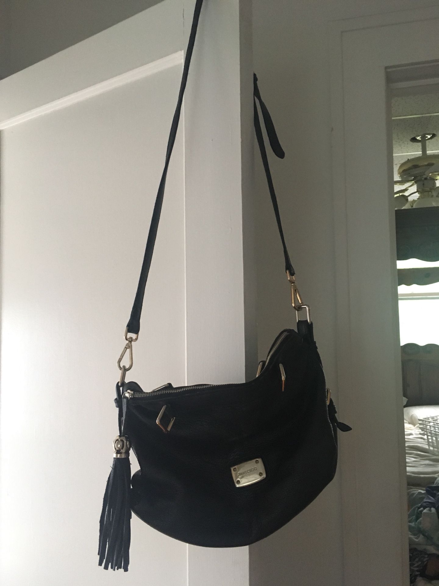 Jimmy Choo black leather purse