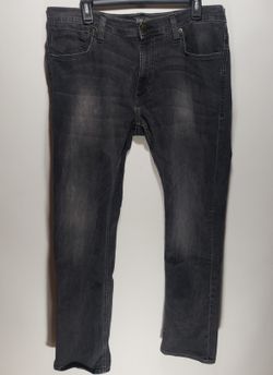 Mens Lee Jeans Urban Riders Powell Fit Black Denim Skinny Jeans Size 36x33
