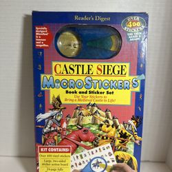 VTG Readers Digest Micro Stickers Castle Siege Worlds of Adventure. Sealed.
