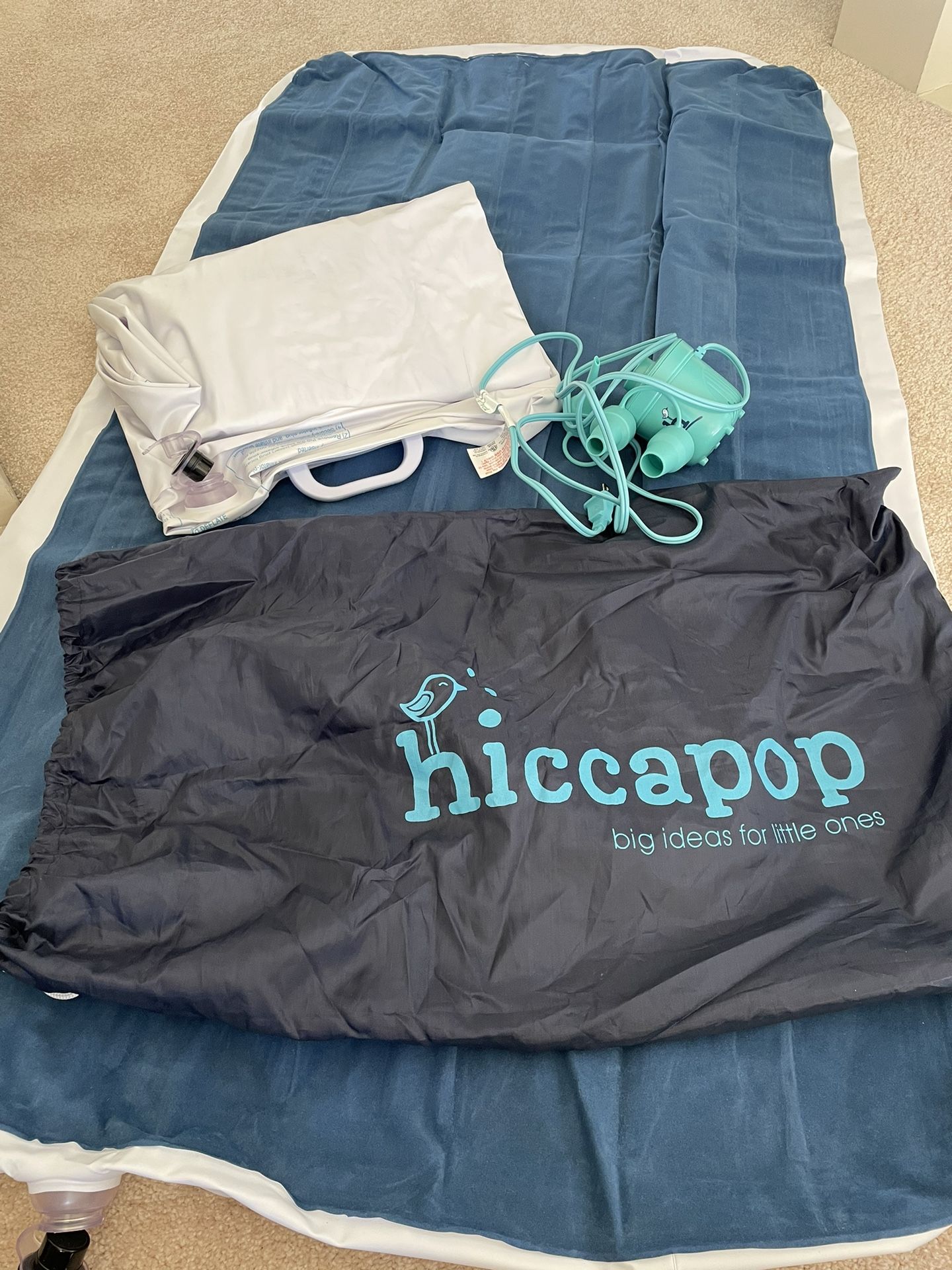 Hiccapop Inflatable Toddler Travel Bed With Bumpers