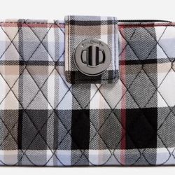 Vera Bradley Turn Clock Plaid Wallet
