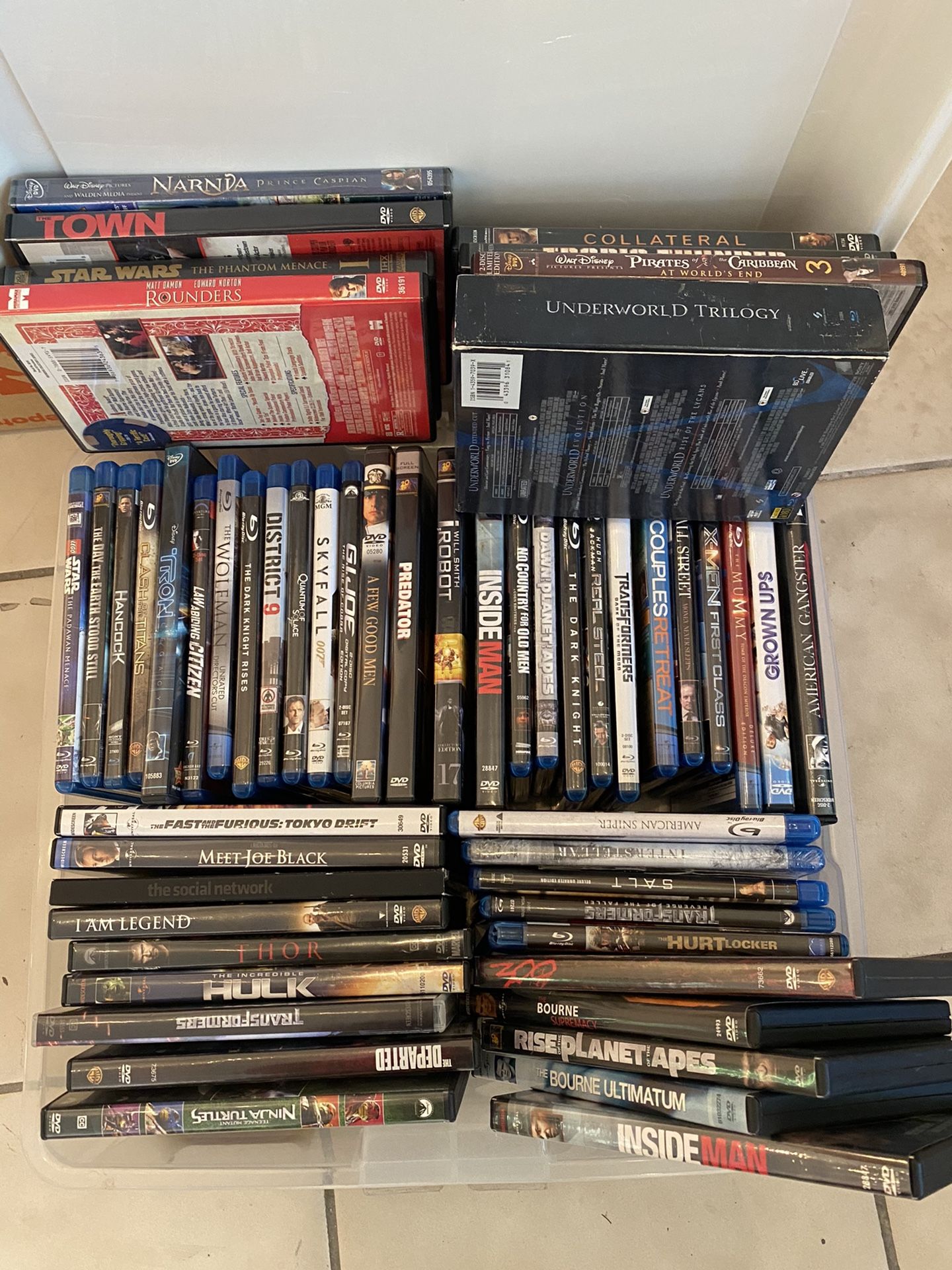 Assorted Blue Ray movies