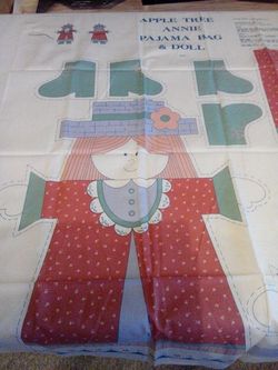 Vintage apple tree Annie Pajama Bag and doll pattern