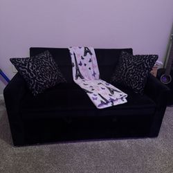 Black Pull-Out Couch / Sofa Bed – $280 OBO