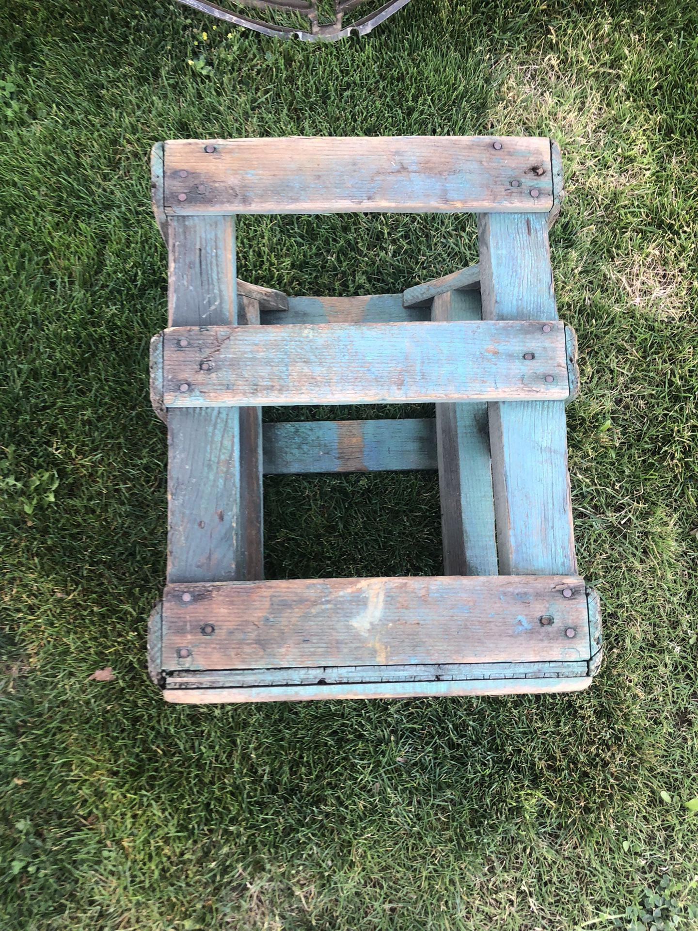 Antique Water Bottle Wooden Crate 