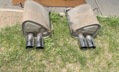 Stock 15-21 wrx Subaru Dual Tip Mufflers Pair