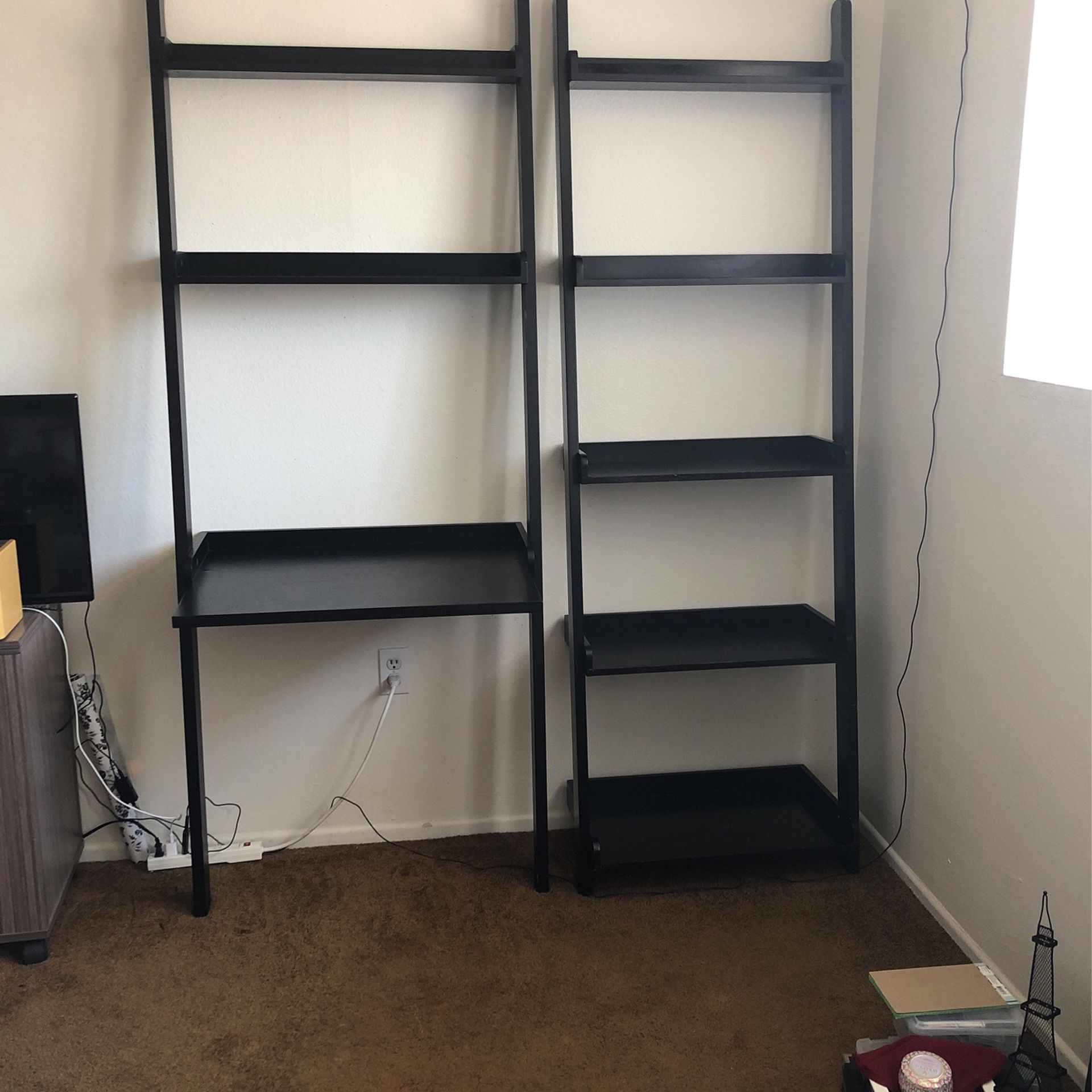 Crate and Barrel Lader Desk And Book Shelf