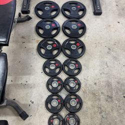 NEW - Olympic Plate Set 255 Pounds Total 