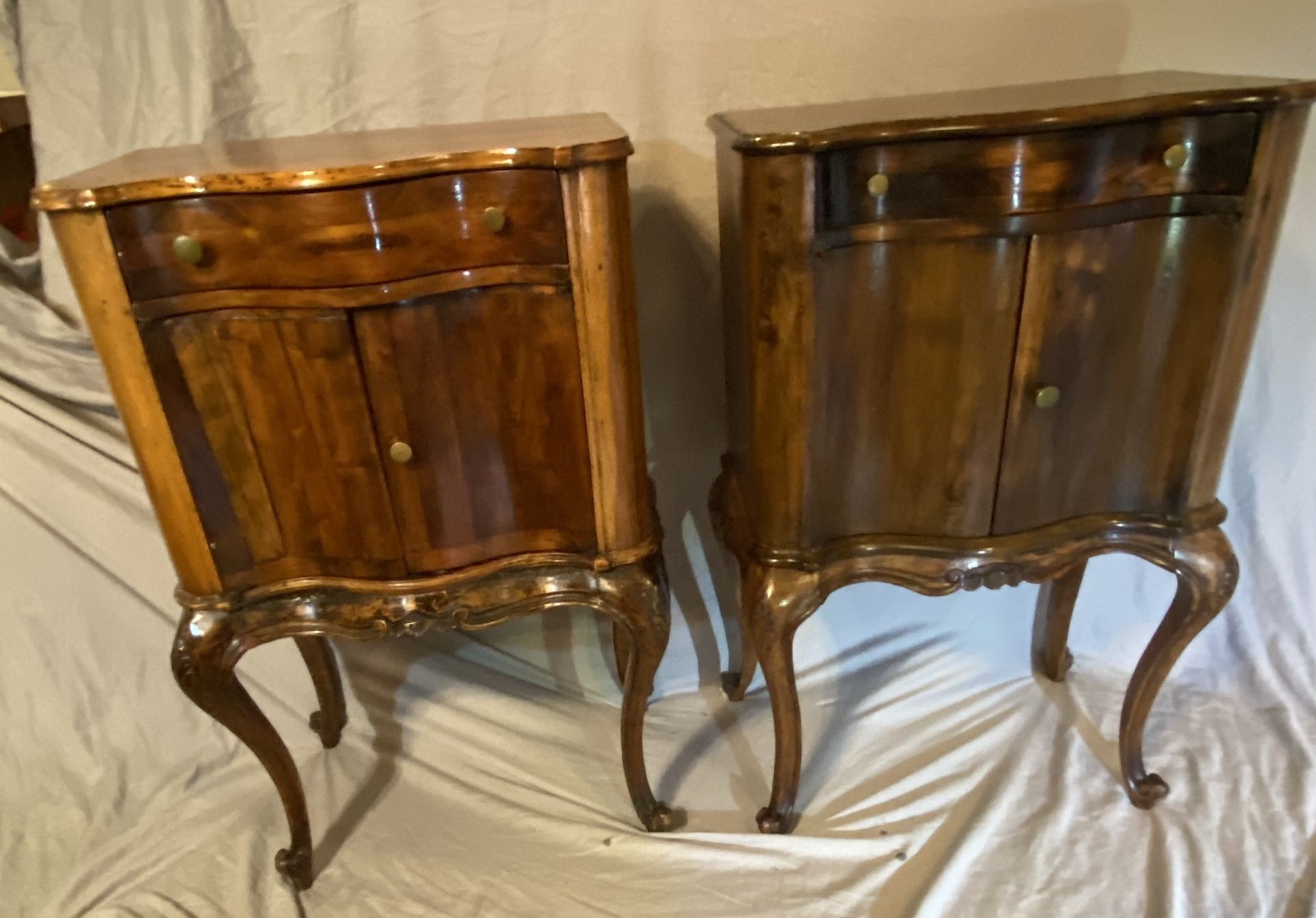 Antique French Country End Tables / Night Stands 