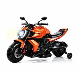 Diavel Bentley V4 Motorcycle, 24V Electric Bike Big Kids, 75W 2WD Motor, 3.73 MPH, Kids Ride On Motorcycle with Music, Story Training Wheels