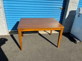 Wood Dining Table with Tapered Legs