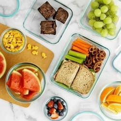 Snapware Pure Pyrex 18-Piece Glass Food Storage Set, 2.6, Clear