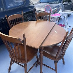 Wooden Table And Chairs W Leaf Will take offers need gone today 