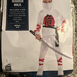 Warrior Ninja Costume Small 4-6
