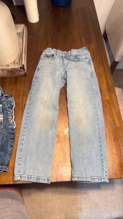 Kids Light Wash Straight Leg Jeans