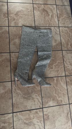 Glitter High Knee Boots 