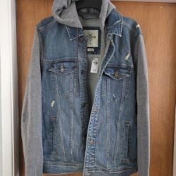 Men's Vintage Hollister Jacket XL Denim Trucker Flex
