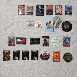 Lot Of 23 Vintage 1990s Movie Button Pins