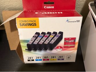 Canon 281 Ink Cartridges Combo Pack (New, Open Box)