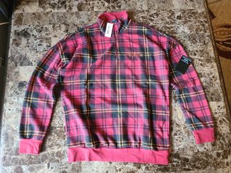 Our Universe Harry Potter Gryffindor Plaid Quarter-Zip Sweater Size MD