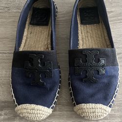 TORY BURCH ESPADRILLE FLATS SHOES SIZE 5.5M