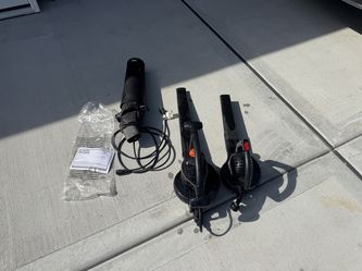 2 Electric Leaf Blowers — Toro Power Sweep + Black+Decker Blower Vac