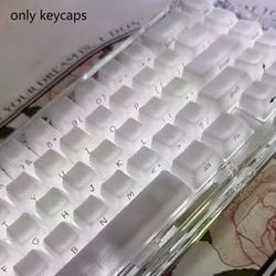jelly clear white keycaps