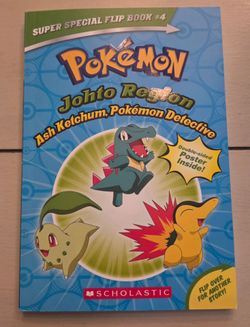 Pokemon - "Super Special Flip Book #4 - Johto Region / Kanto Region" - Paperback - By Scholastic