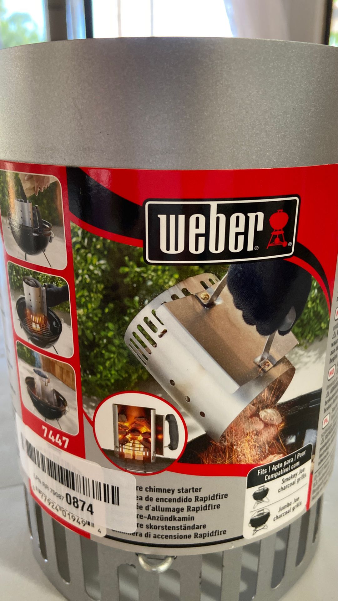 Weber Chimney Starter 7447 for Charcoal BBQ Grill