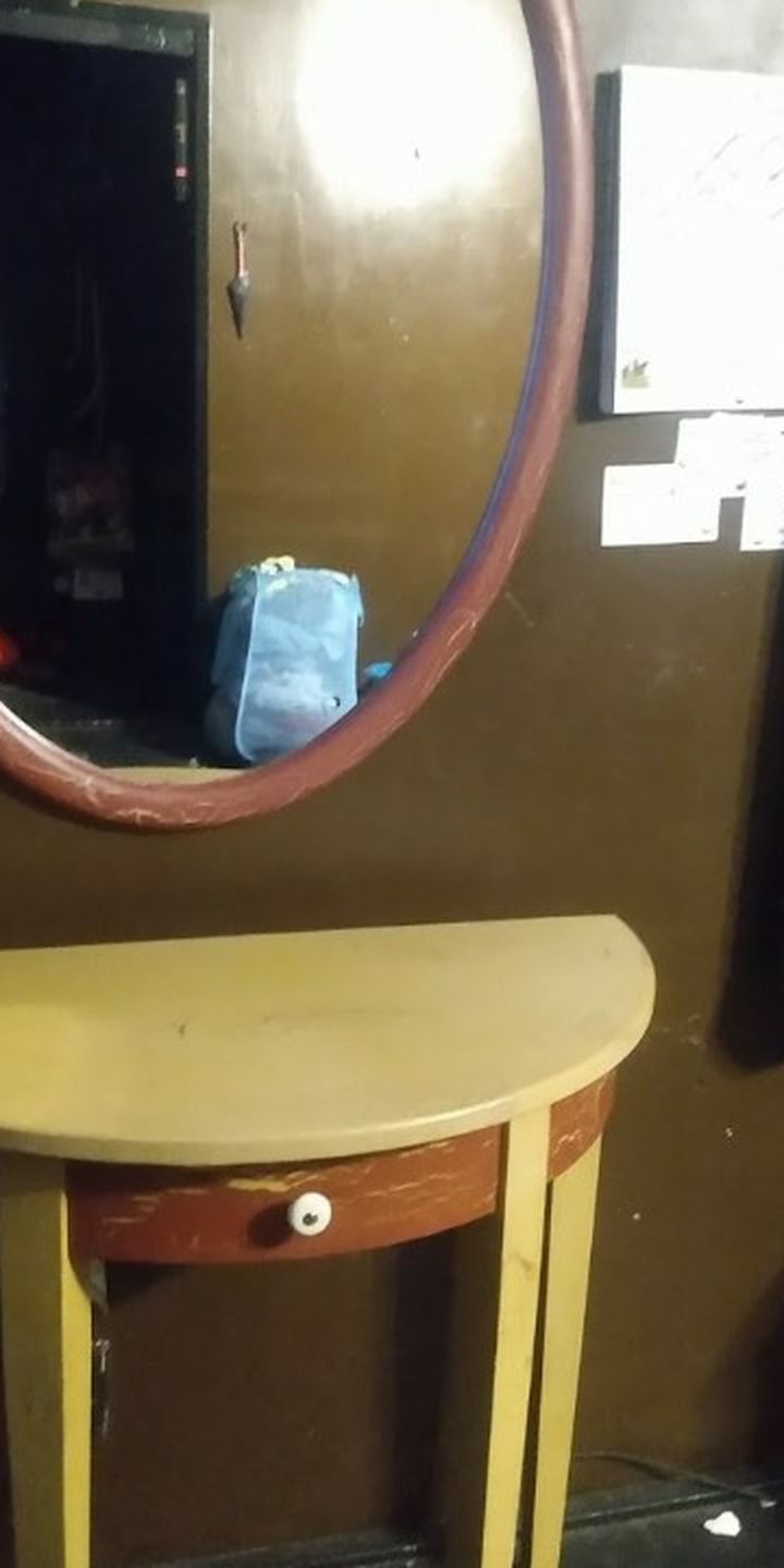 Night Stand and Mirror