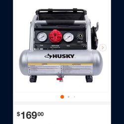 New HUSKY 1 GAL. 135 PSI PORTABLE ELECTRIC QUIET AIR COMPRESSOR