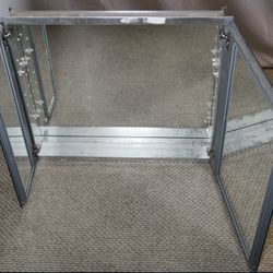 KOHLER 30" W x 26" H Two-Door Recessed or Surface Mount Medicine Cabinet in Silver Aluminum - Used & No Shelves - $95 OBO - Pick up in NoHo today!