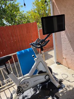 Exercise bike with cover