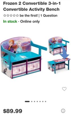 Frozen 2 Convertible Activity Bench Desk