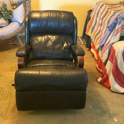 Leather Recliner Rocking Chair