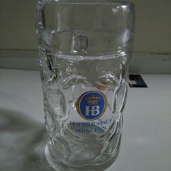HOFBRAUHAUS (HB) MUNCHEN One Liter Dimpled German Beer Mug