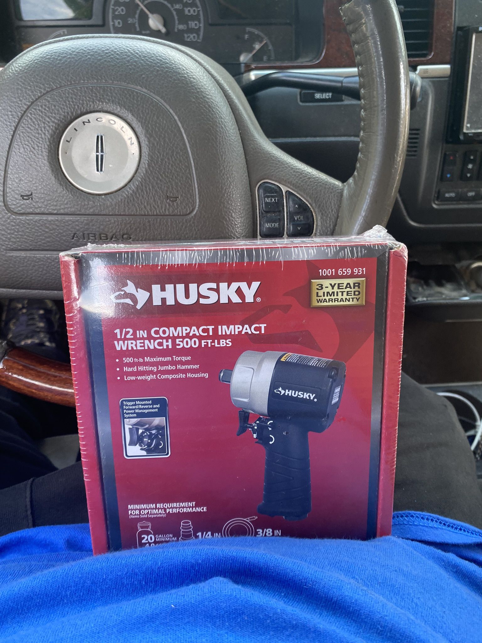 Husky 1/2 In Compact Impact Wrench 500ft-Lbs