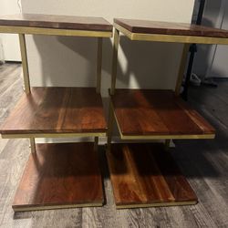 2 Side Wood Tables 