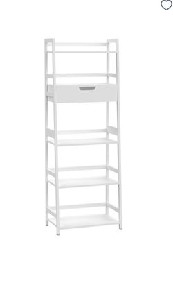 Ladder Bookshelf With Drawer