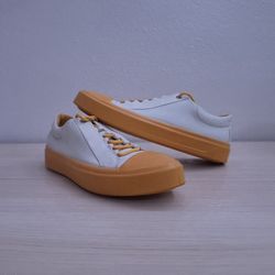 ECCO Flexure T-Cap Sneakers - White/Marigold (EU 40 / US 9)