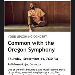 Common with the Oregon Symphony 9/14