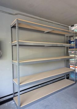 Garage Shelving 96 in W x 18 in D 5 Tier Storage Rack Similar To Uline Delivery Available